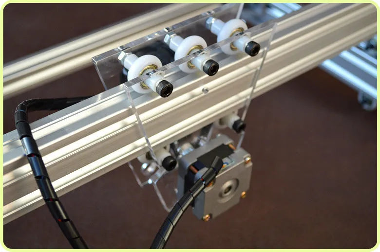 Miniature desktop laser engraving machine with a 400mm by 300mm base plate.