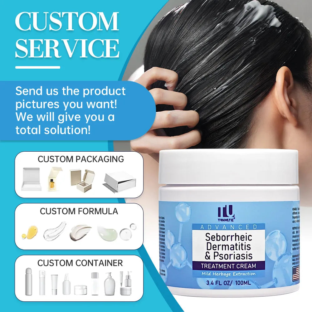 Seborrheic dermatitis cream 100ml tube soothing relief for flaky dry scalp and itchy skin