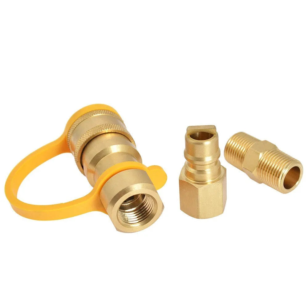 Brass gas propane conversion charging connector with 3/8 inch thread