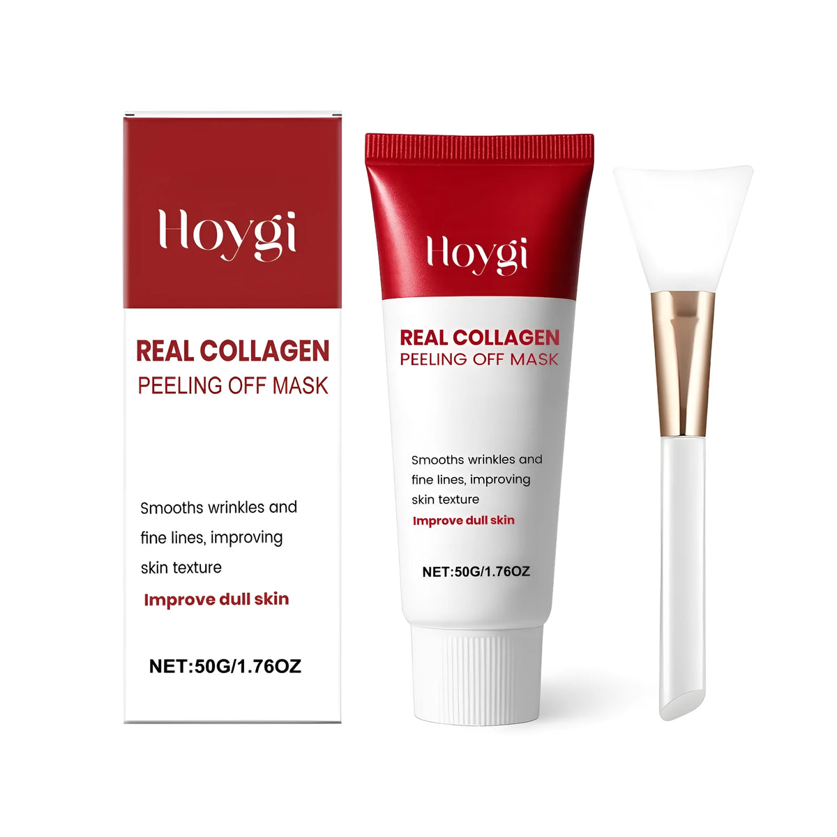 50g tube of Real Collagen Peeling Off Mask with a brush applicator
