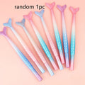 Mermaid-themed gel pen with 0.38mm needle tip and cartoon design plastic casing