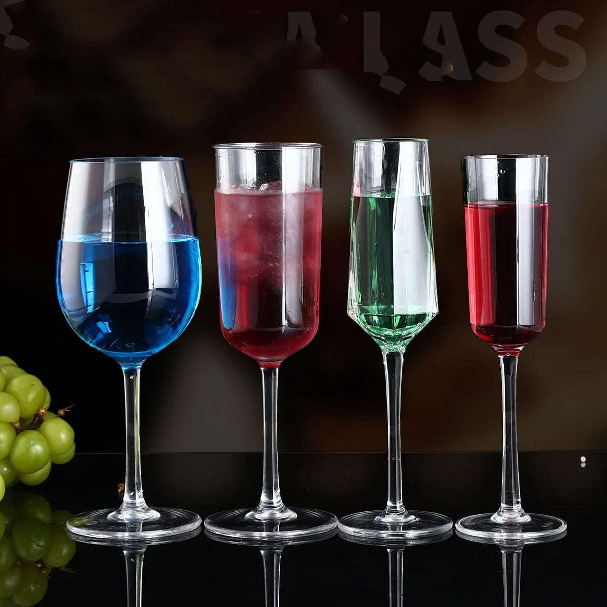 PC acrylic drop-resistant wine glass in modern simplicity style for milk tea or red wine.