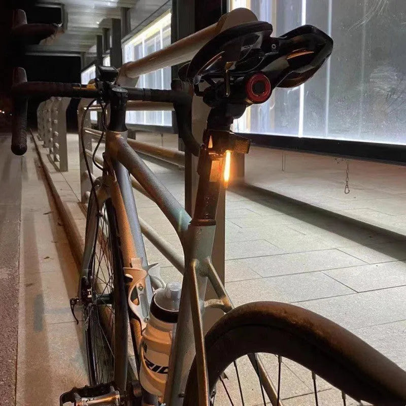 USB charging waterproof bicycle taillight in five colour options for night riding safety