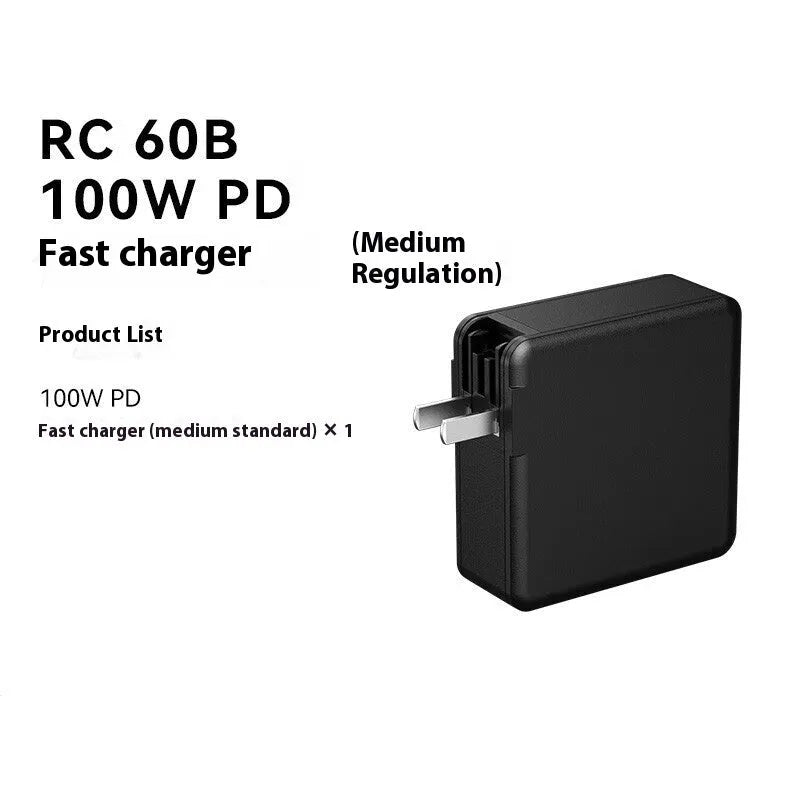 RC60B 60W dual colour temperature fill light with softbox, handle, support column, charger, and 2m light holder