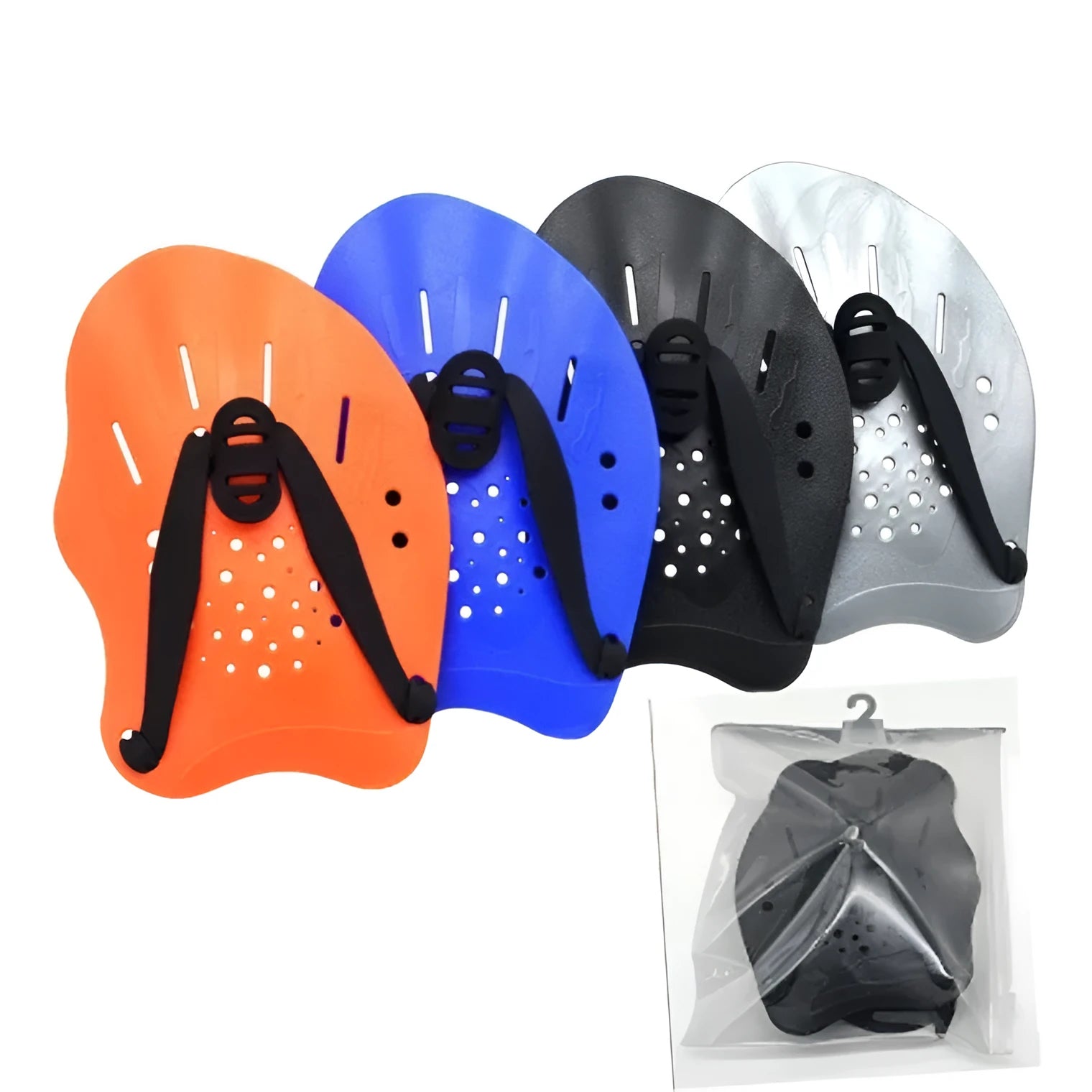 Swim training paddle gloves with webbed finger design for freestyle stroke resistance training