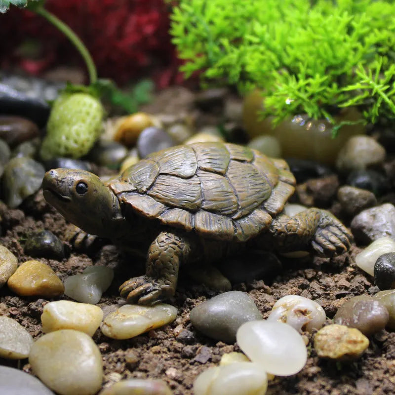 Simulated turtle resin garden ornament for miniature landscape decoration