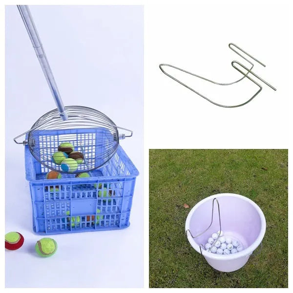 Metallic finish stainless steel golf ball picker for course ball collection