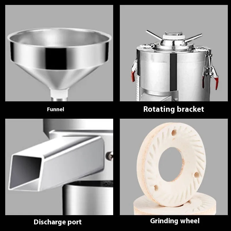 Stainless steel and aluminium electric sesame paste grinding machine for household use.