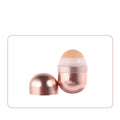 Volcanic stone oil absorbing roller with aluminium alloy and plastic handle for facial oil control, shown in black, pink, or red.