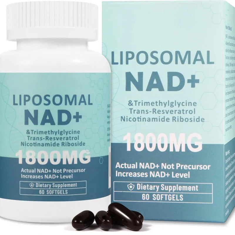 Bottle of NMN dietary supplement capsules with choice of 60 or 120 pieces per container