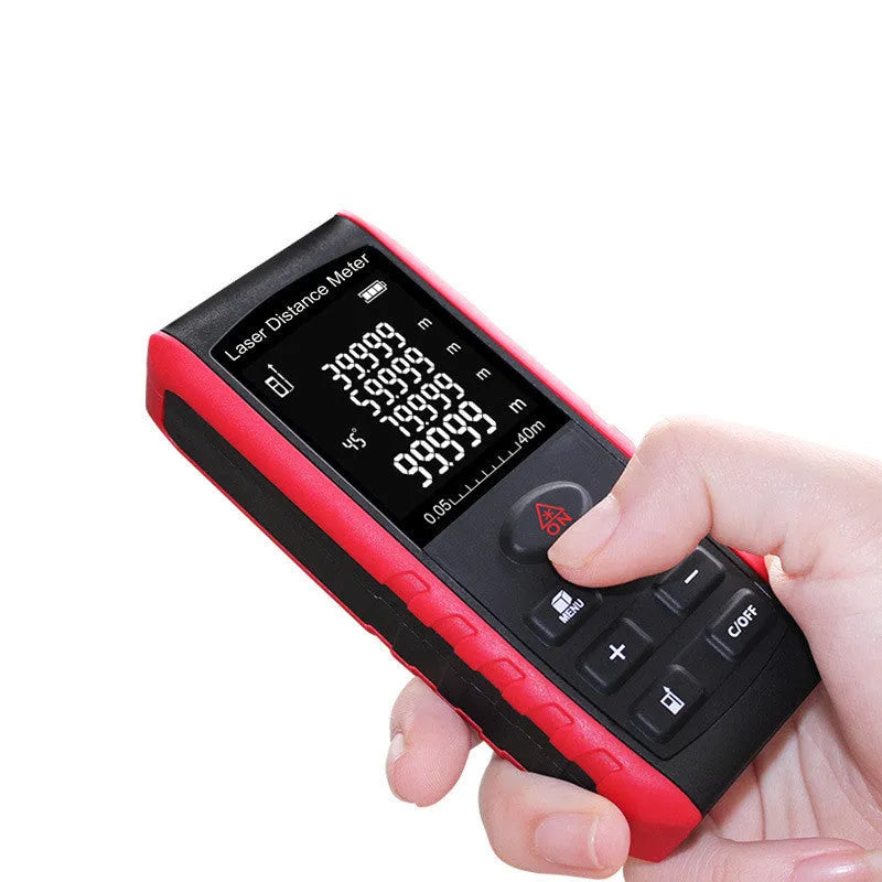 Hand-held laser range finder ABS electronic ruler 118x52x25mm E series for decoration projects