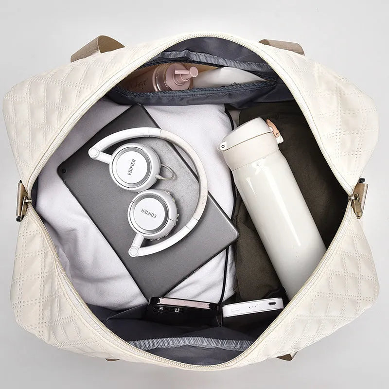 Oxford cloth leisure travel bag with 36-55L capacity in a street trend style, shown in a solid colour.