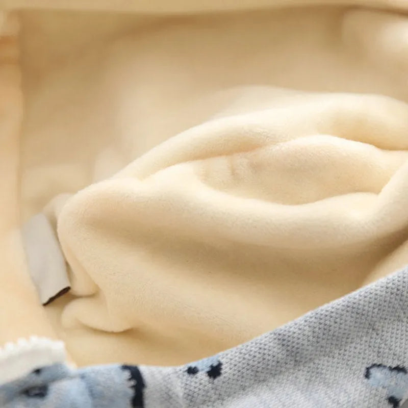 Blue casual dog sweater with zipper coat design on a mannequin