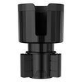 Matte black car cup holder expander with adjustable base for oversized drink containers
