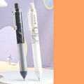 0.5mm HB automatic pencil with cloud grip in black and white, minimalist plastic pen holder