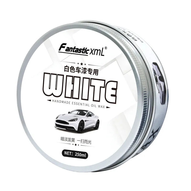 120ml solid car wax tin with sponge and towel for automobile paint scratch repair and crystal wax plating
