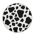 Plastic universal car cup holder mat in a black and white checkerboard pattern