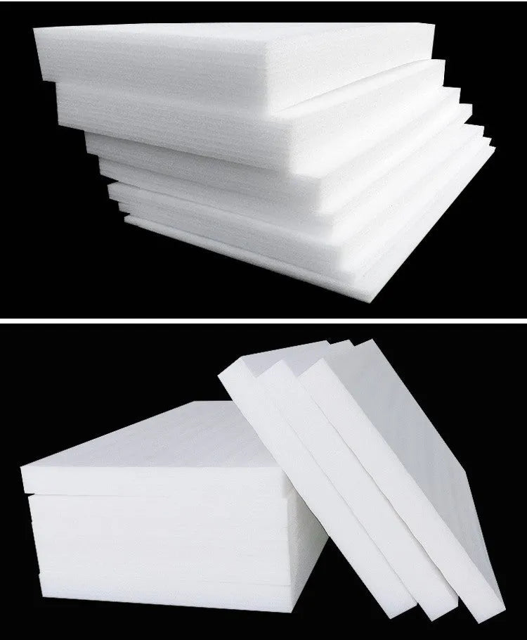 White EPE pearl cotton foam board measuring 200cm by 100cm with 10mm thickness