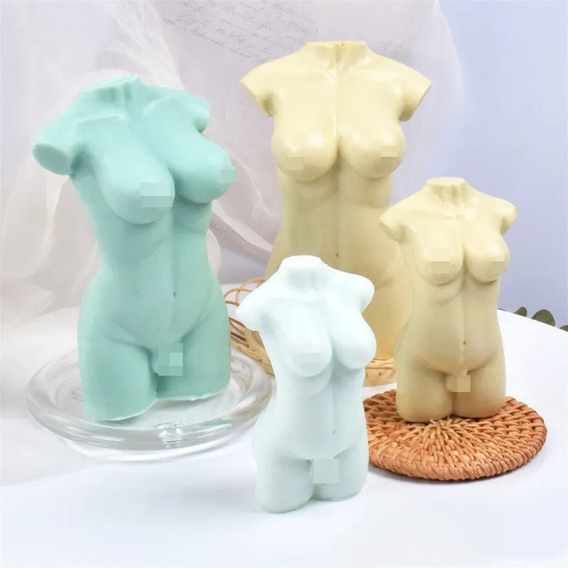 Geometric silicone mould for body candles with 10cm and 14cm height sections