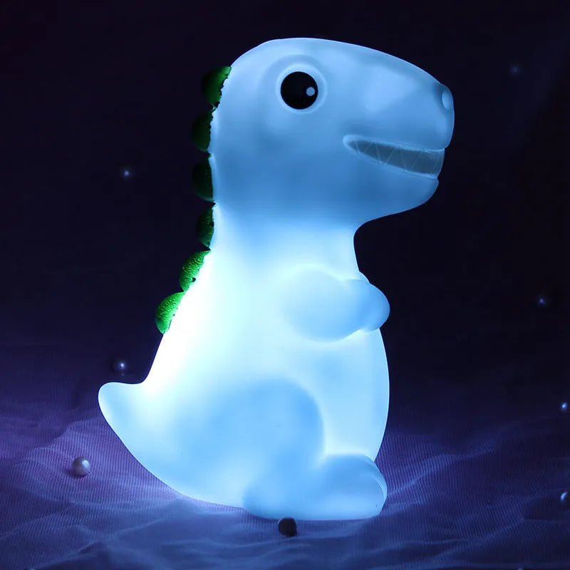 Cartoon enamel LED bedside lamp in Cloud Blue, 12x8x8cm, for children's room decoration