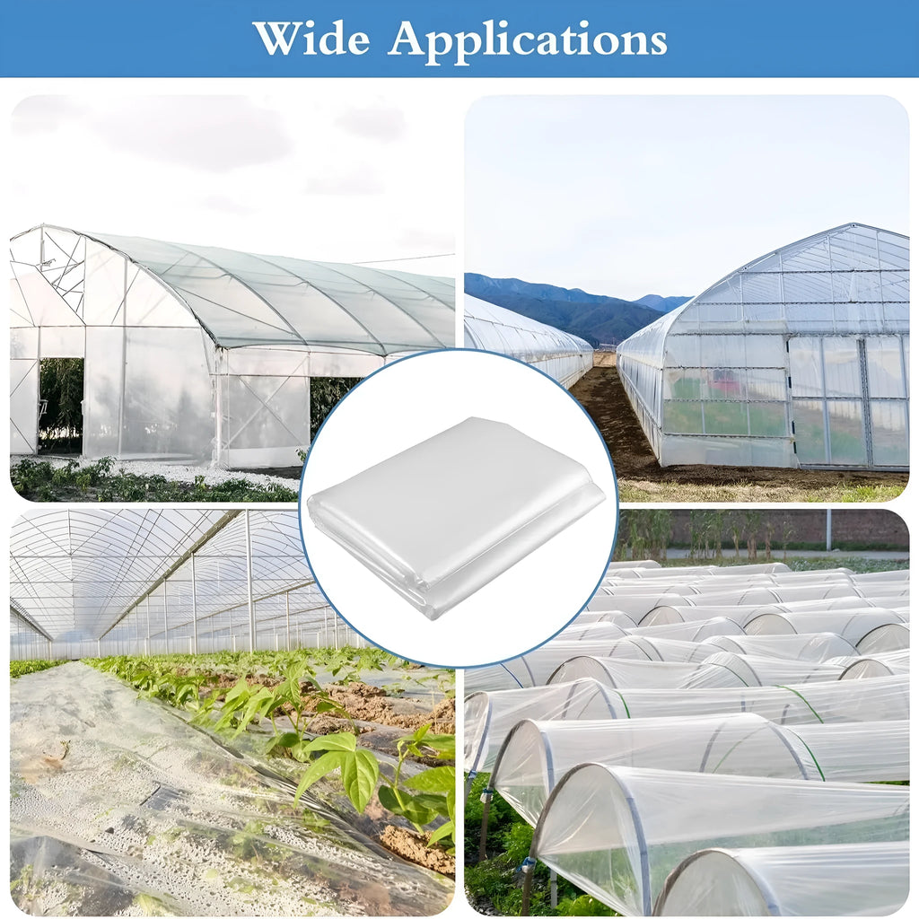 Plastic film greenhouse covering sheet measuring 4x8 metres for vegetable shed insulation
