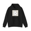 Black loose-fit casual hoodie with drop-shoulder sleeves and a front pocket.