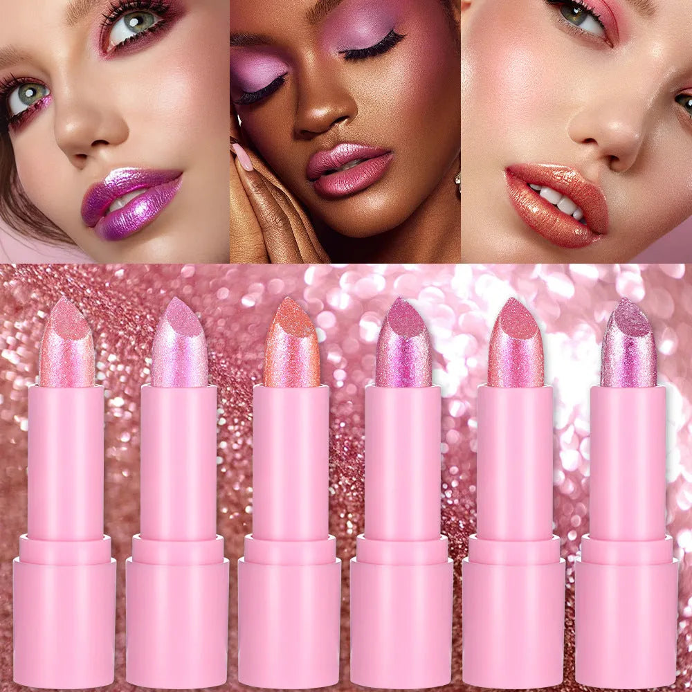Sweetheart Bow XINGX Diamond Series lipstick showing six colour options