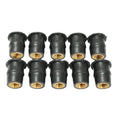 Motorcycle black rubber well nut fasteners with brass nuts in M4, M5, M6 sizes.