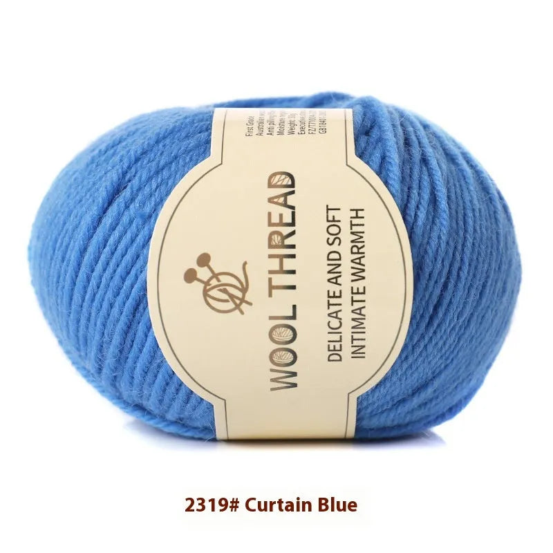Hand knitting wool yarn in multiple colours for baby scarf and sweater projects