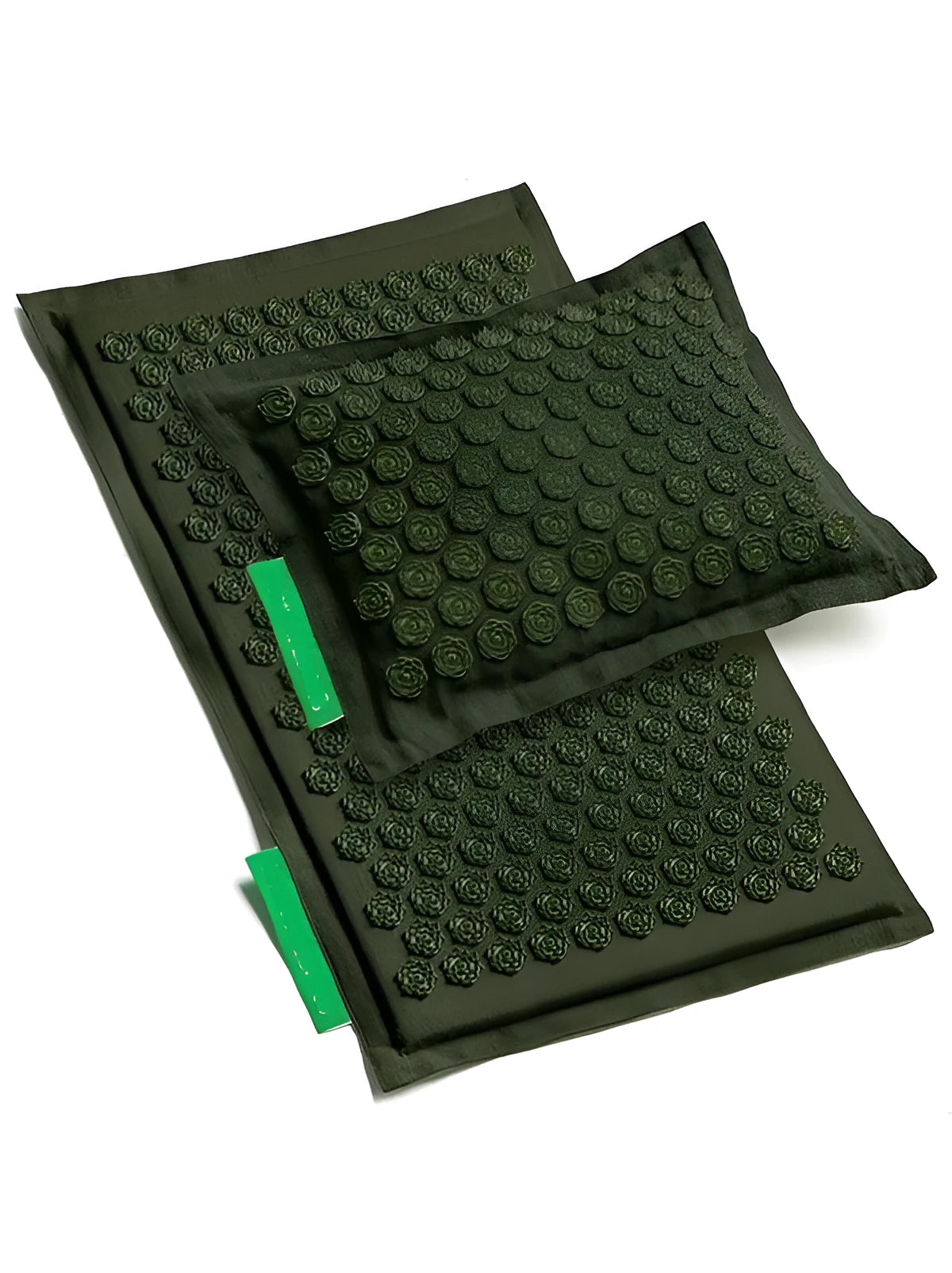 Acupuncture mat and pillow set with buckwheat and coconut palm filling, 72x44cm mat, 38x25cm pillow, storage bag