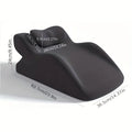 4-inch stomach sleeper pillow shown in blue, designed for prone sleeping positions and reading while lying down