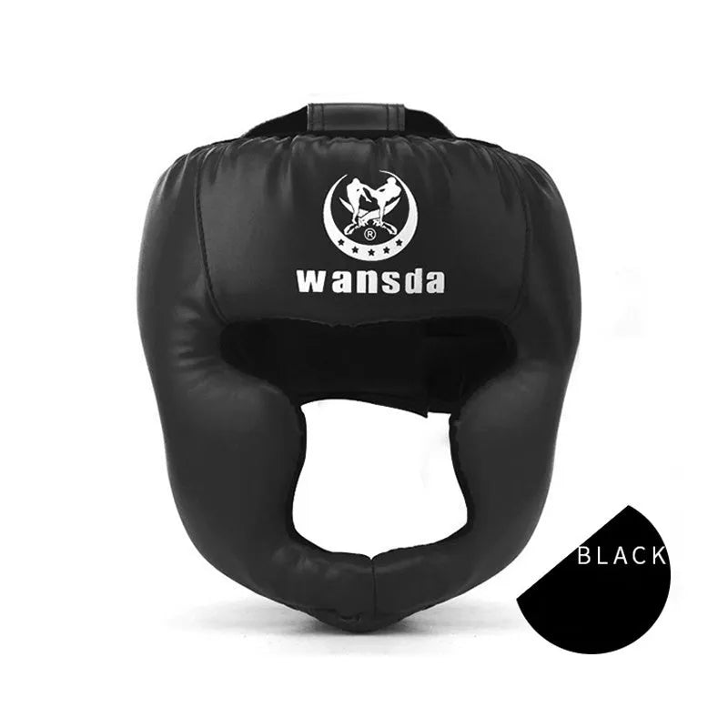 Taekwondo fighting headgear helmet in PU with one-size adult fit for boxing and martial arts
