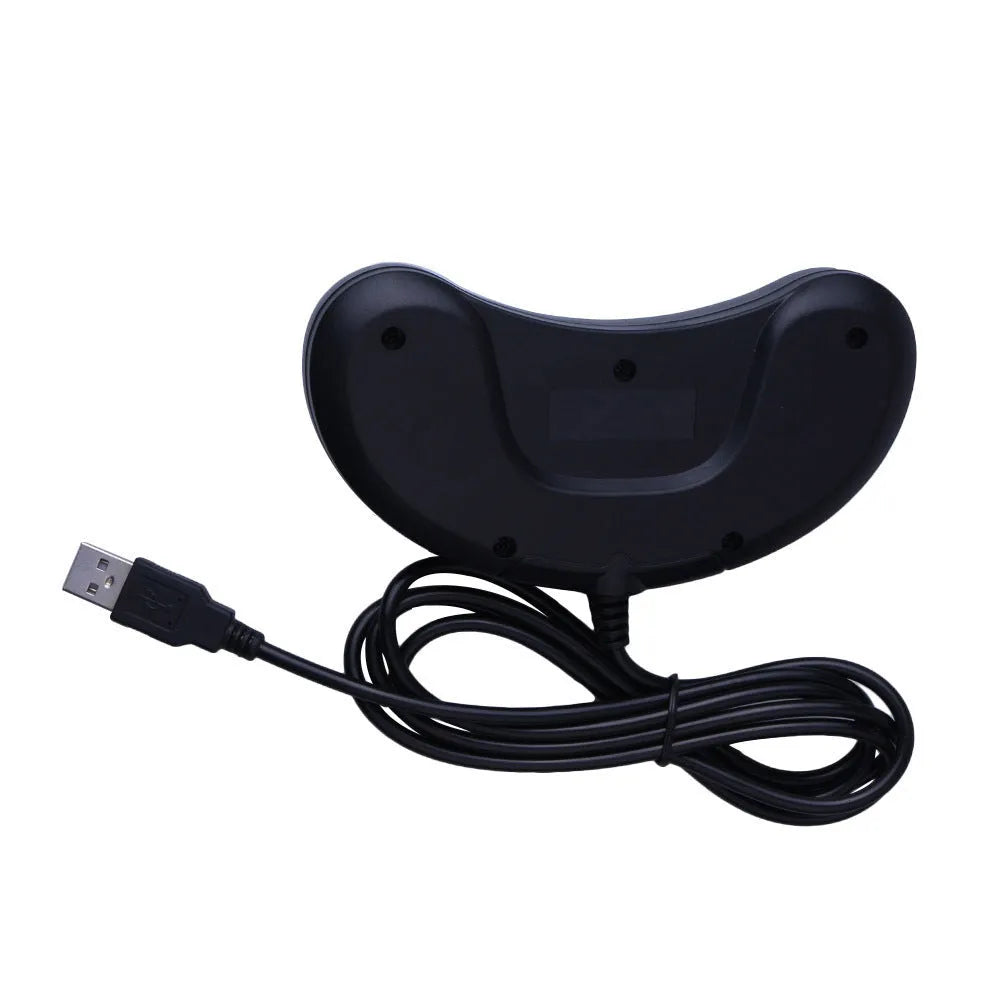 Black Sega USB PC game controller with 1.8 metre cable showing dimensions and custom branding option