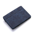 PU leather magic flip wallet in a solid colour with a zippered coin purse and flip-out card holder.