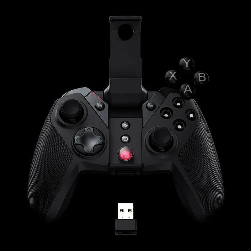 Black Gaishi chicken handle game controller with Type-C interface and vibration capability