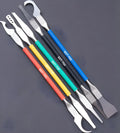 Five piece stainless steel tool knife set with 0.07mm blades for plastic disassembly