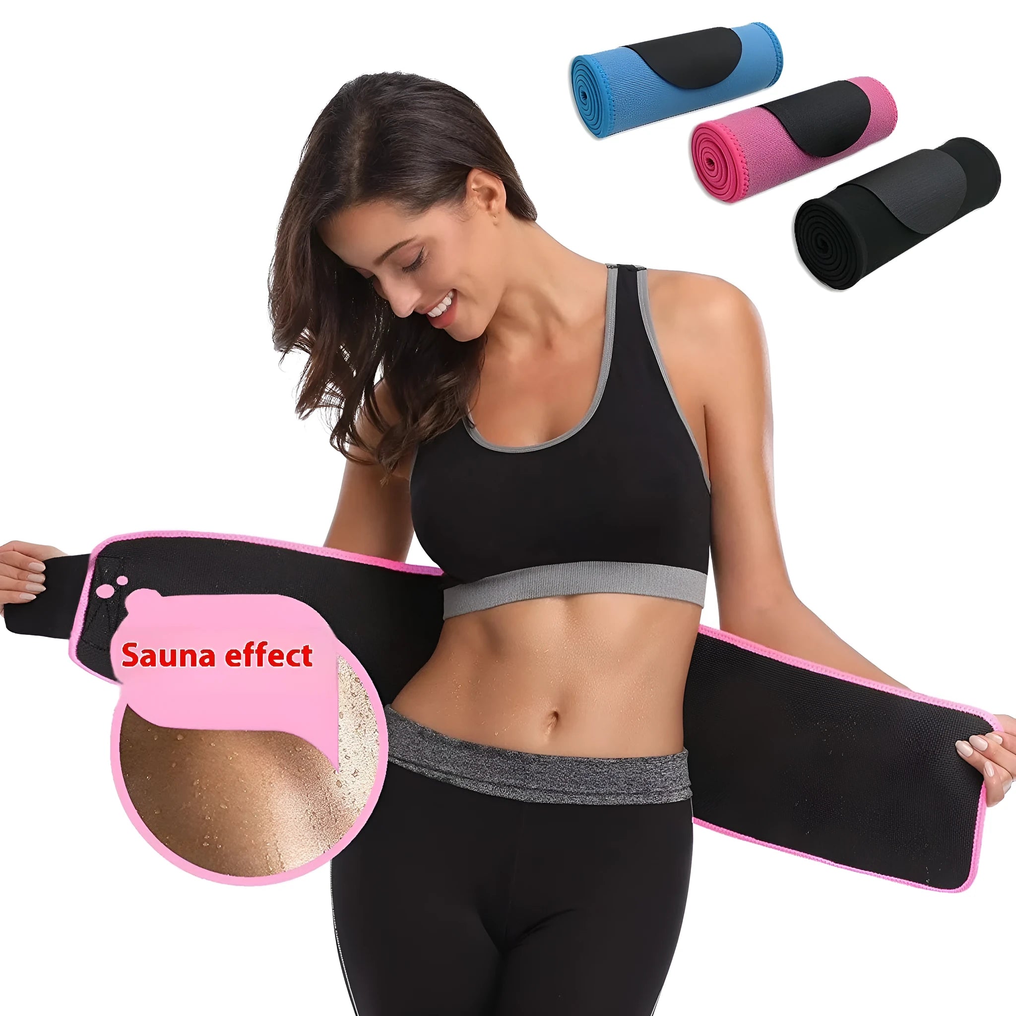 Neoprene lumbar support belt for fitness and running in adjustable design