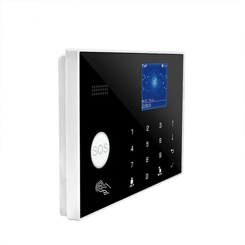 Intelligent WiFi GSM burglar alarm host for wireless home security with telephone alert capability