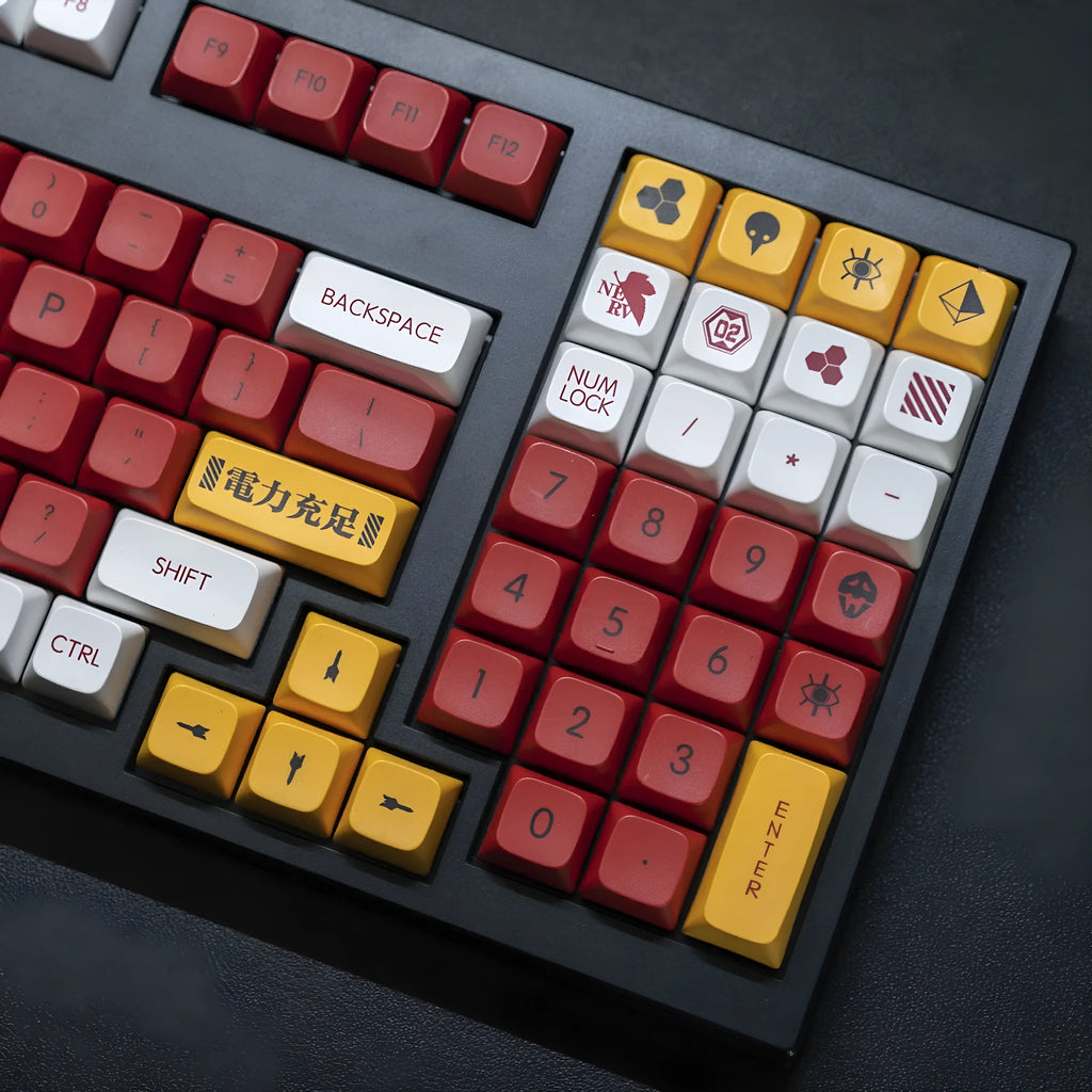 138-piece PBT sublimation key cap set with boy and girl colour matching for mechanical keyboards