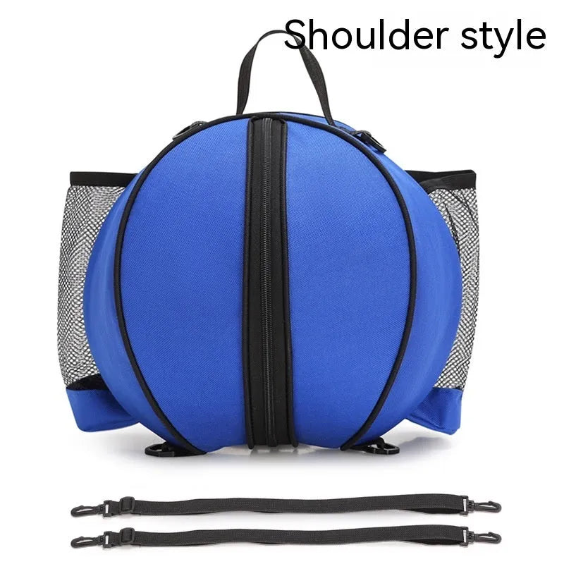 Oxford cloth basketball training bag with adjustable strap shown in a camouflage colour option.