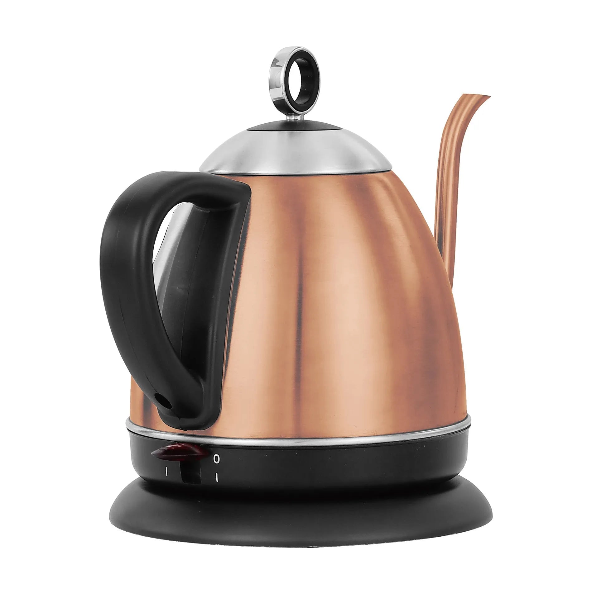 Stainless steel automatic constant temperature kettle in gold colour with touch control panel