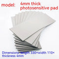 Plastic light-sensitive mat sheet for seal making, measuring 330mm by 110mm, available in 7mm, 4mm, or 2mm thickness.