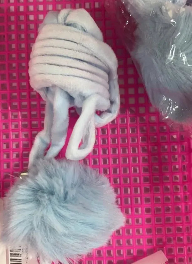 Plush cat toy with spring rabbit hair ball and bell badminton style, interactive funny cat stick for cats