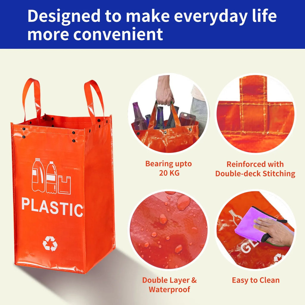 40L plastic garbage bag in assorted colours measuring 30cm wide by 50cm tall by 30cm deep