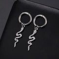 Gold snake clip-on earrings in vintage animal zodiac design