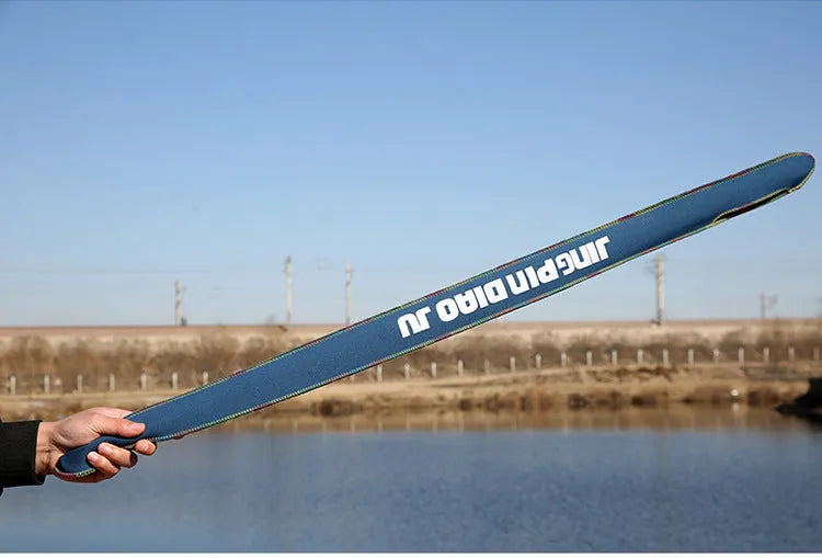 Cotton telescopic fishing rod bag in five colours protecting 95-150cm rods