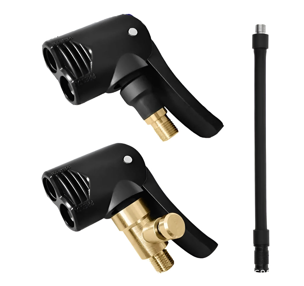 Vehicle air conversion inflatable nozzle with two chuck connectors and 16cm hose