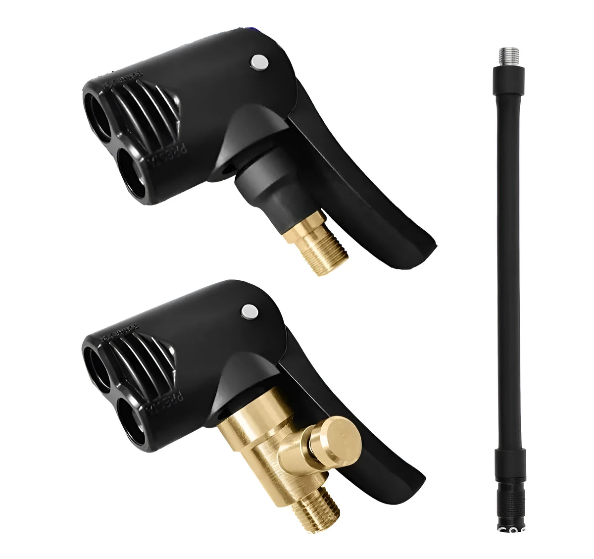 Vehicle air conversion inflatable nozzle with two chuck connectors and 16cm hose