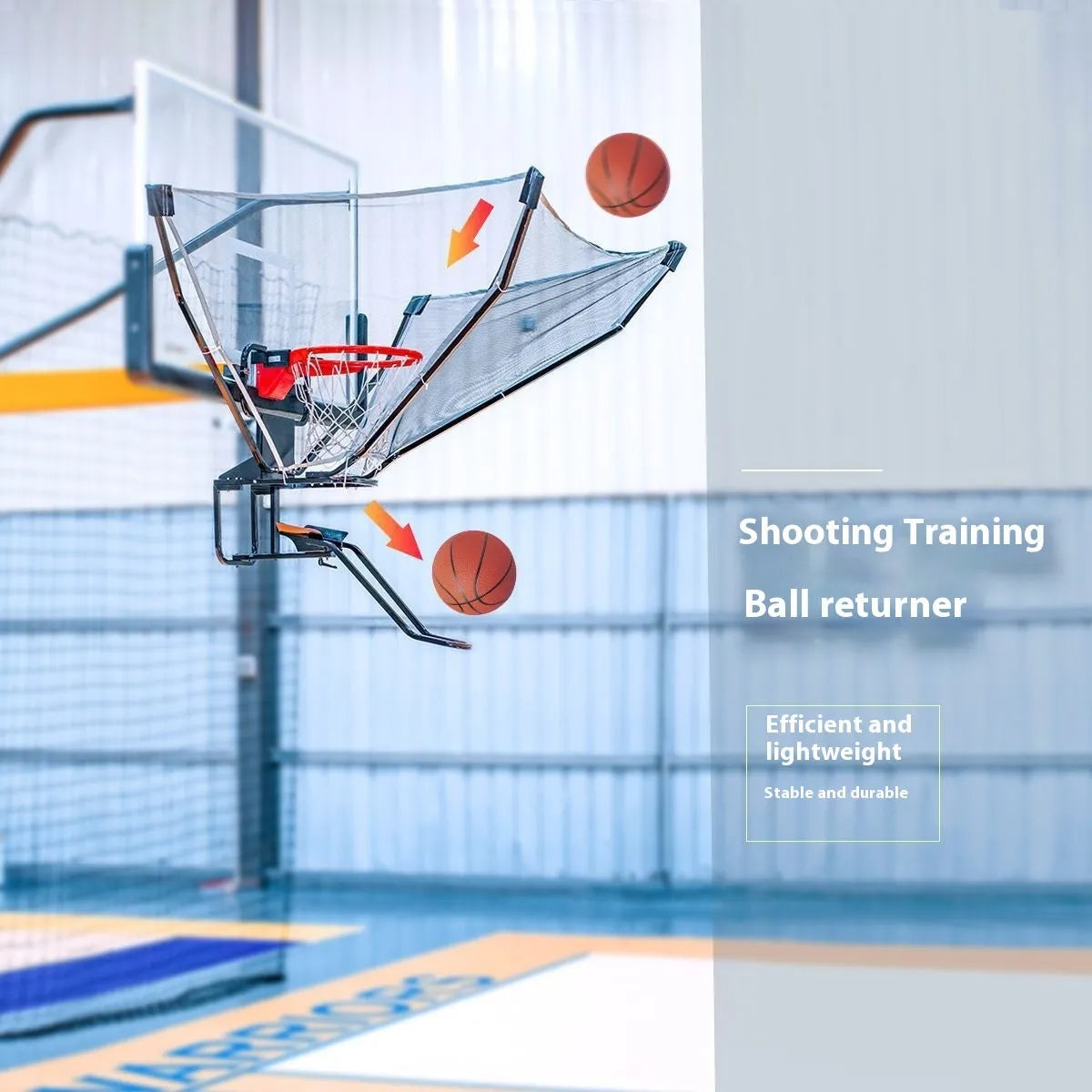 Automatic basketball training return machine with cowhide surface and iron frame for shooting practice