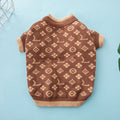 Wool dog sweater for autumn and winter in monochrome or two-tone colours, sizes XS to XXL